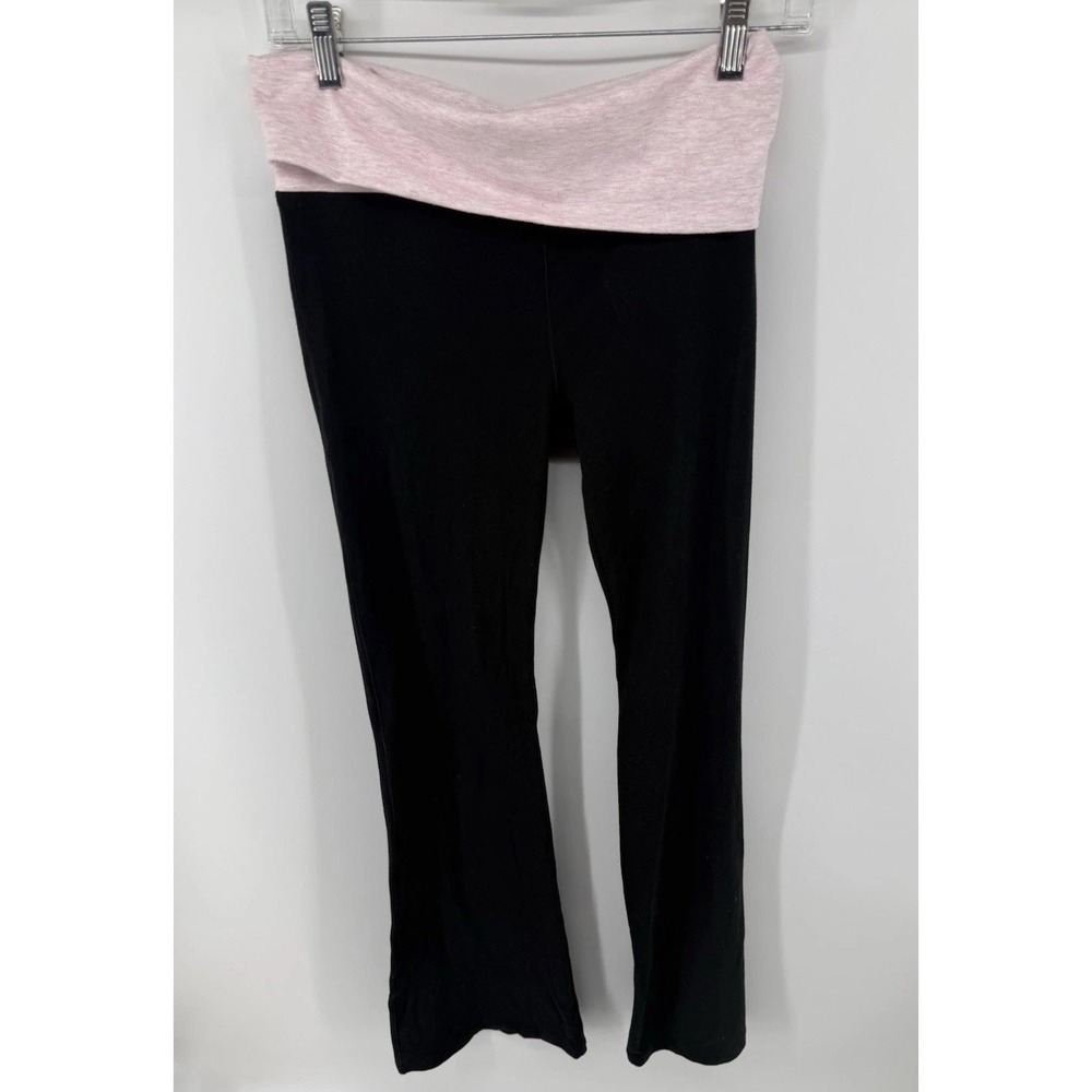 PINK Victoria's Secret Yoga Pants Women's Small Pink Fold Over Flare Bling